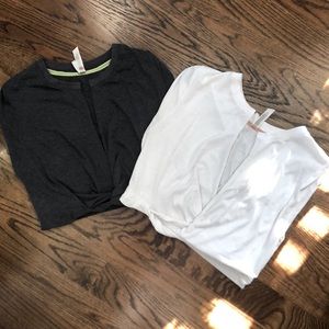 Bundle of 2 Free People Movement cropped workout shirts